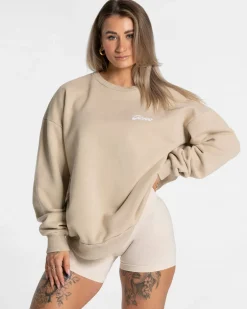 TEVEO Hoodies & Jackets*Acid Oversized Sweater "Sand"
