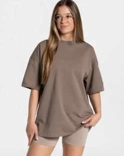 TEVEO T-Shirts*Candy Oversized T-Shirt "Mokka"