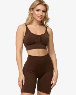 TEVEO Sports Bras*Charming Scrunch Bh "Braun"
