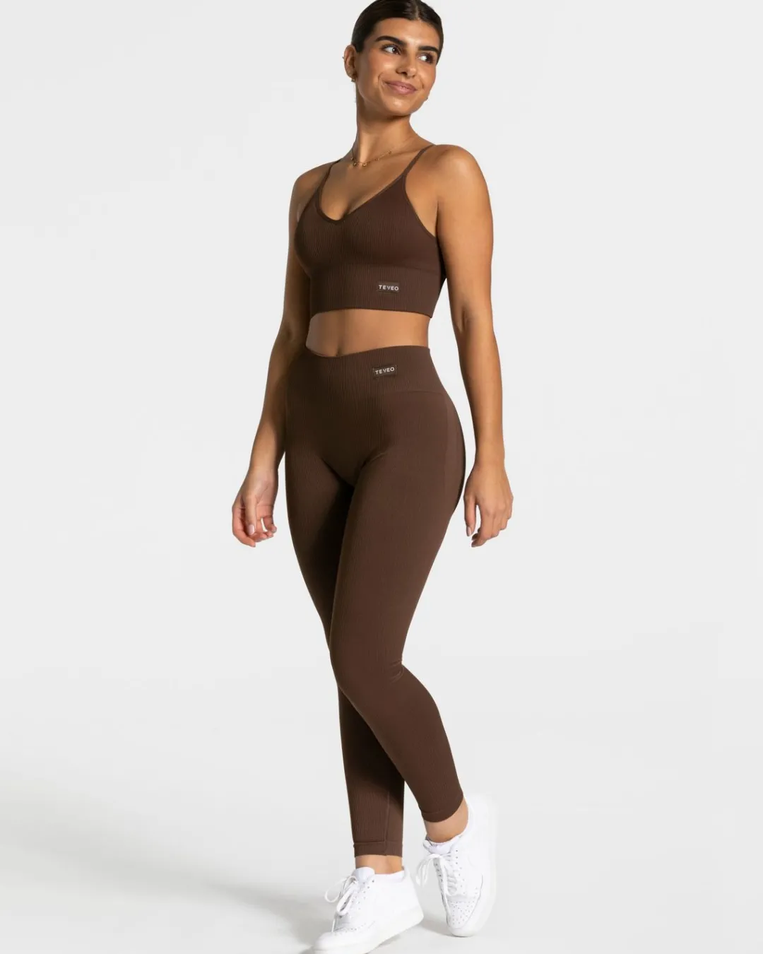 TEVEO Sports Bras*Elegant Cross Top "Dunkelbraun"