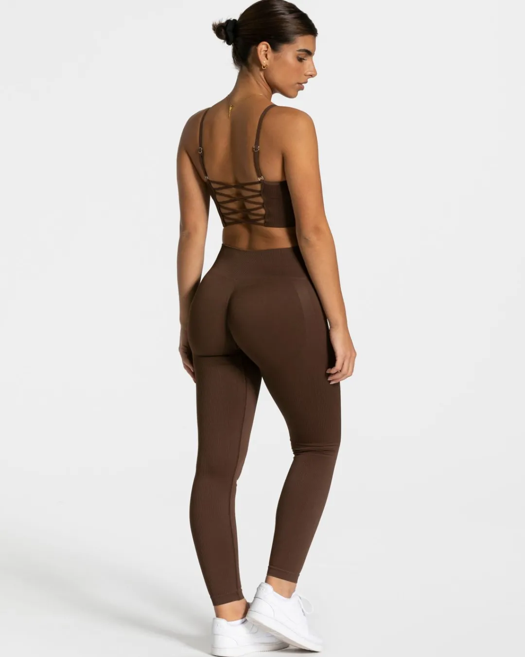TEVEO Sports Bras*Elegant Cross Top "Dunkelbraun"