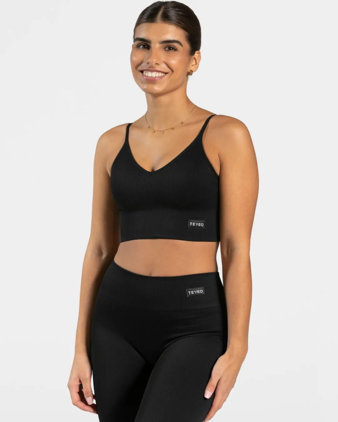 TEVEO Sports Bras*Elegant Cross Top "Schwarz"