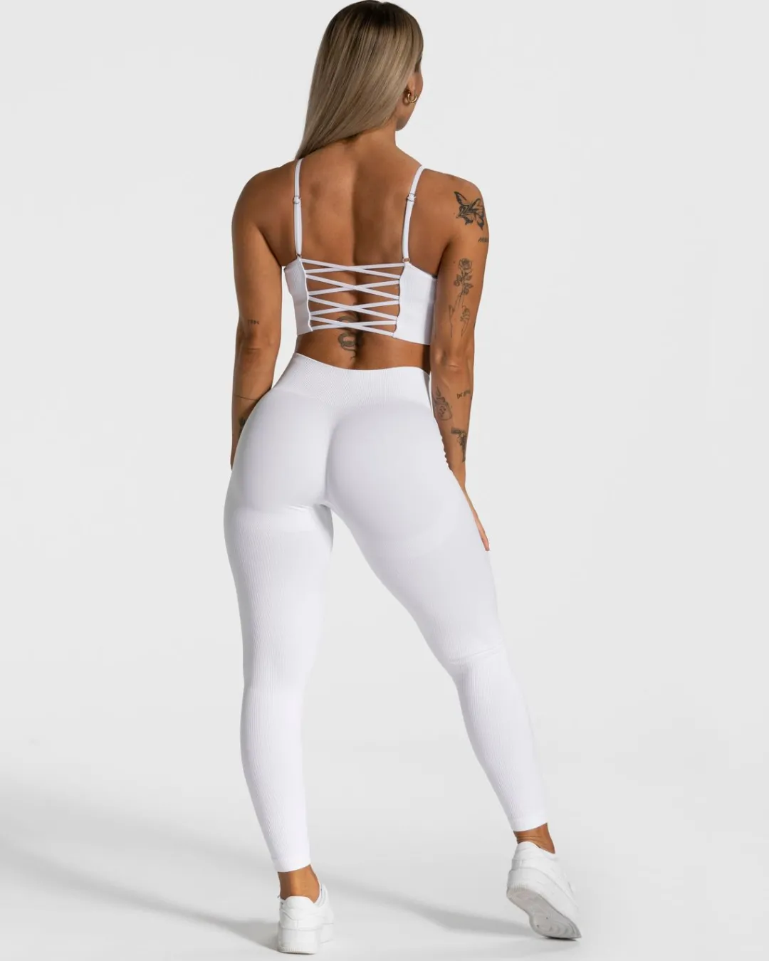 TEVEO Sports Bras*Elegant Cross Top "Weis"