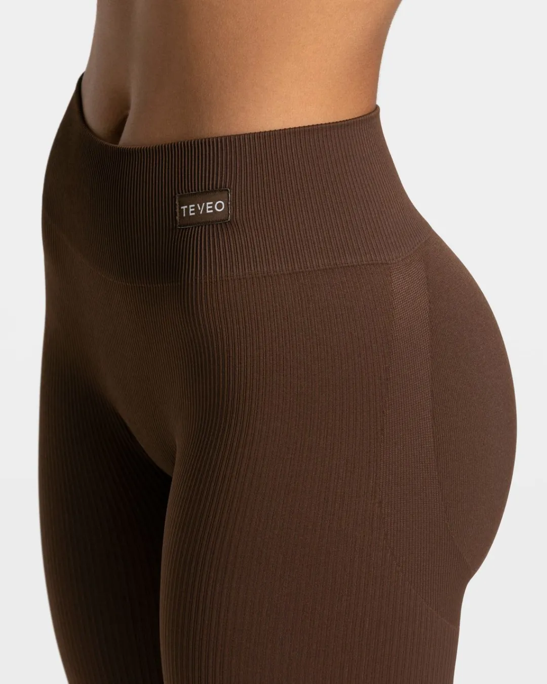 TEVEO Leggings & Pants*Elegant Scrunch Leggings "Dunkelbraun"