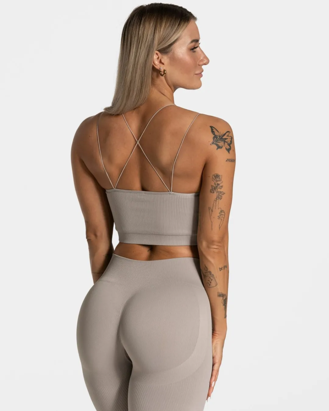 TEVEO Sports Bras*Elegant Strap Top "Stone"
