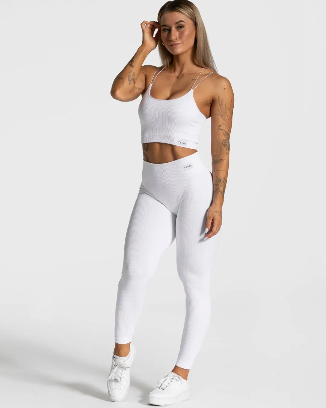 TEVEO Sports Bras*Elegant Strap Top "Weis"