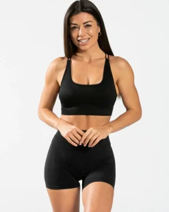 TEVEO Sports Bras*Everyday Backless Top "Schwarz"