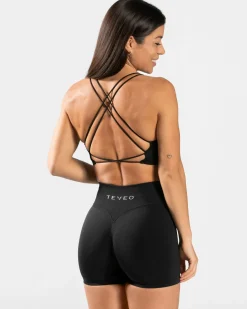 TEVEO Sports Bras*Everyday Backless Top "Schwarz"