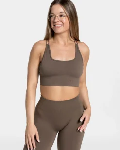 TEVEO Sports Bras*Everyday Backless Top "Taupe"