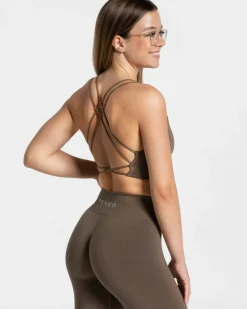 TEVEO Sports Bras*Everyday Backless Top "Taupe"