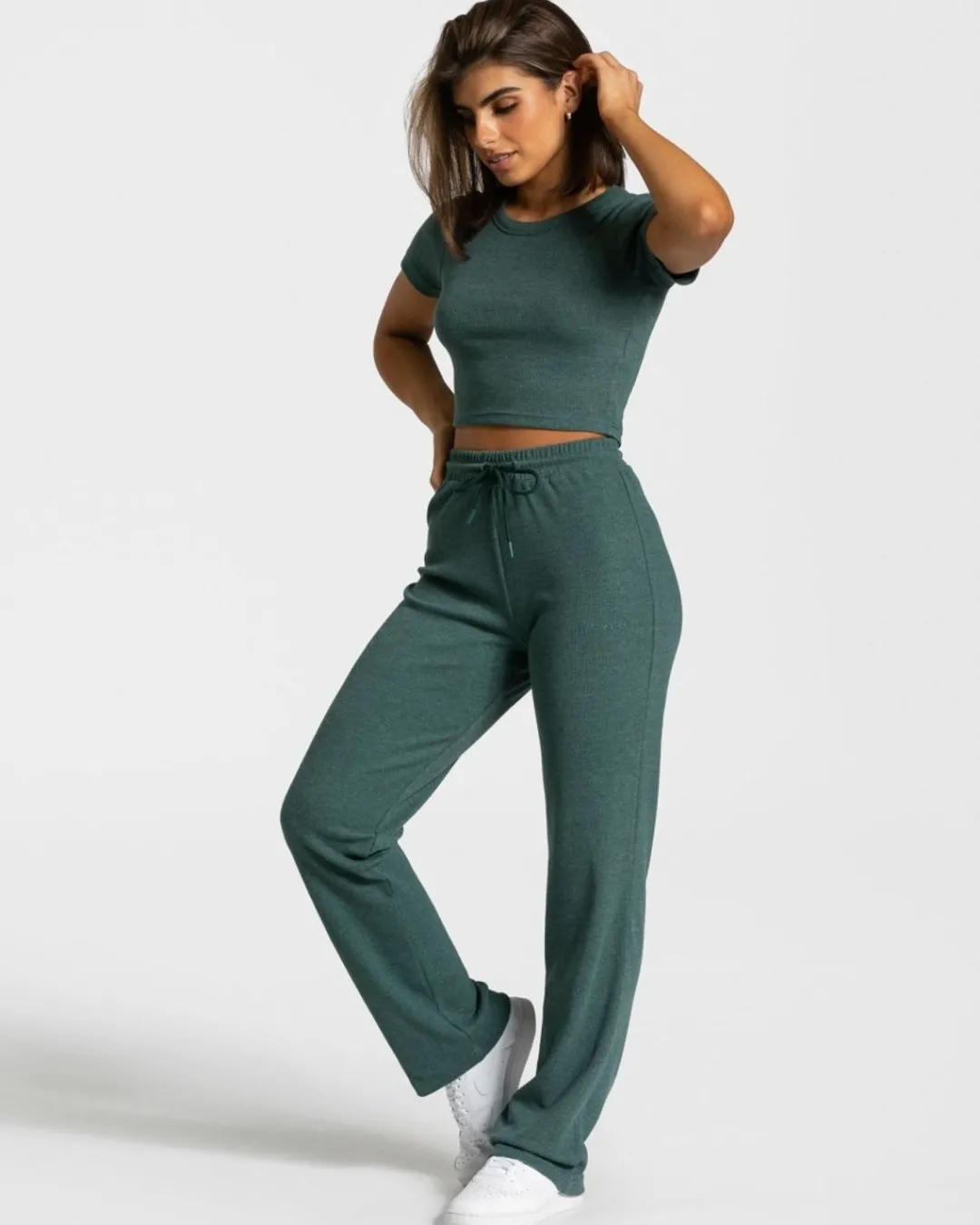 TEVEO Leggings & Pants*Lounge Pants "Dunkelgrun"