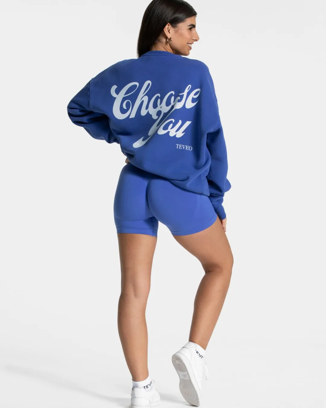 TEVEO Hoodies & Jackets*Pure Oversized Sweater "Royalblau"