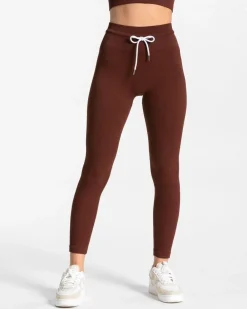 TEVEO Leggings & Pants*Ribbed Leggings "Mahagoni"