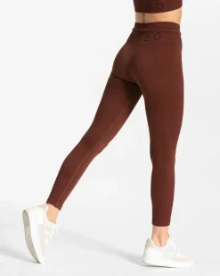 TEVEO Leggings & Pants*Ribbed Leggings "Mahagoni"