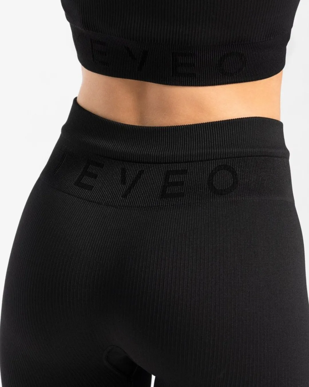 TEVEO Leggings & Pants*Ribbed Leggings "Schwarz"