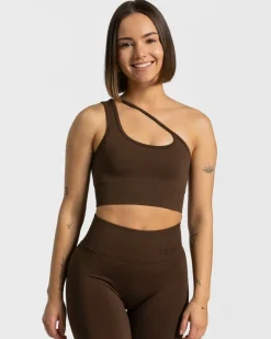 TEVEO Sports Bras*Sassy One Shoulder Bh "Braun"