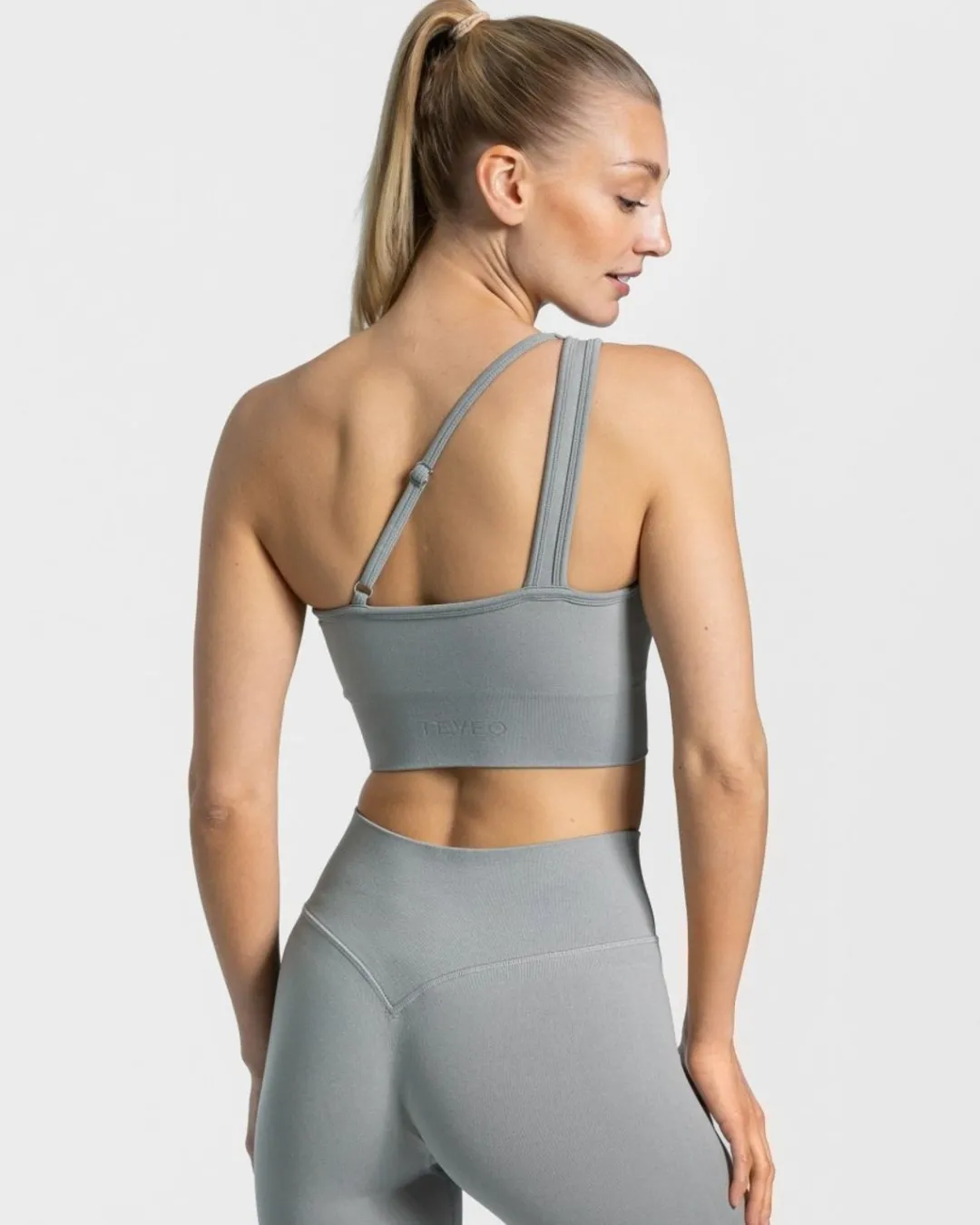 TEVEO Sports Bras*Sassy One Shoulder Bh "Stahlblau"
