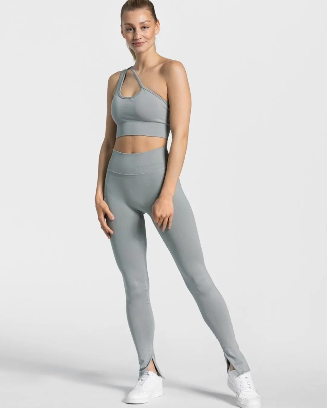TEVEO Sports Bras*Sassy One Shoulder Bh "Stahlblau"