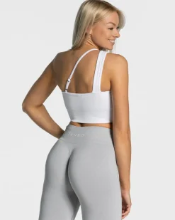 TEVEO Sports Bras*Sassy One Shoulder Bh "Weis"