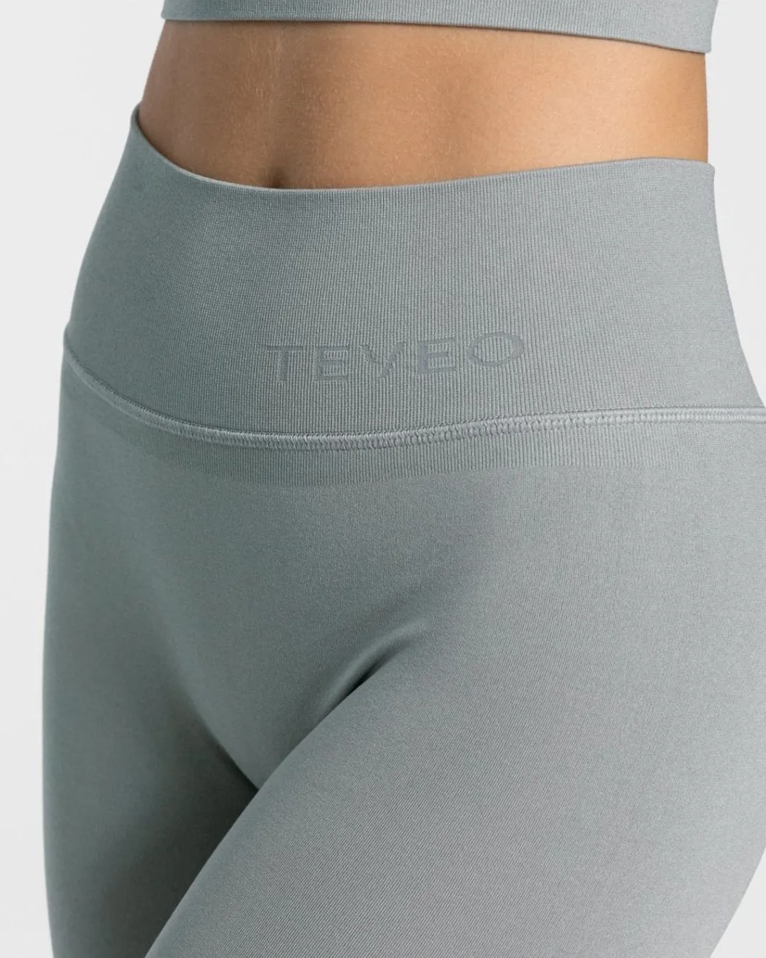 TEVEO Leggings & Pants*Sassy Slit Leggings "Stahlblau"