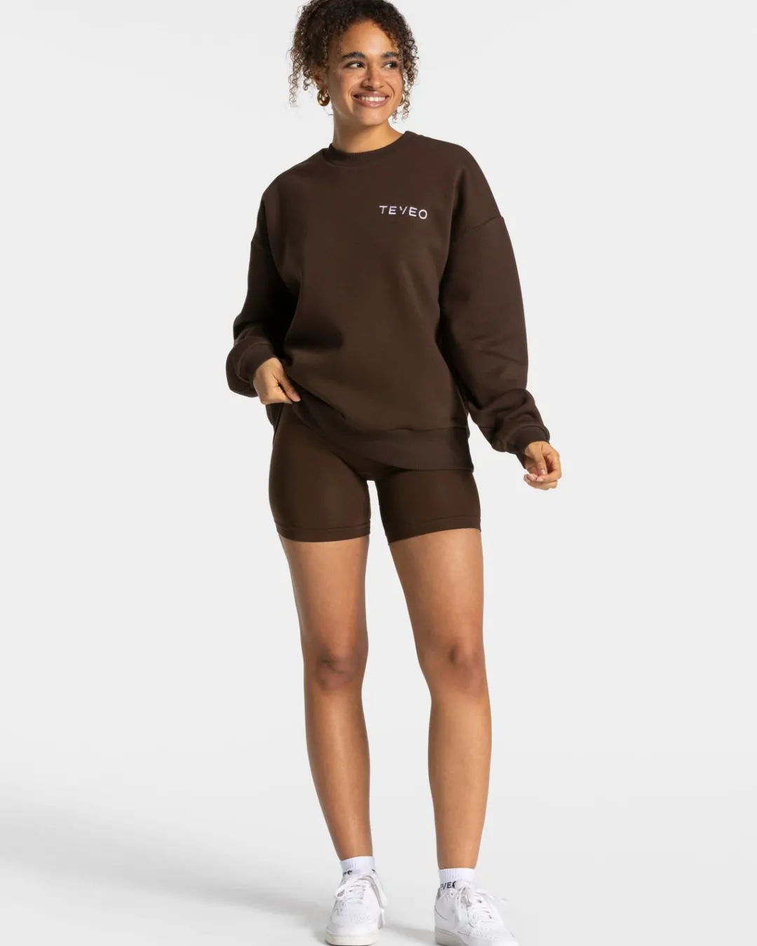 TEVEO Hoodies & Jackets*Signature Oversized Sweater "Dunkelbraun"