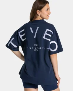 TEVEO T-Shirts*Signature Oversized T-Shirt "Dunkelblau"