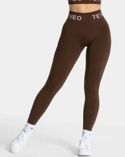 TEVEO Leggings & Pants*Signature Scrunch Leggings "Dunkelbraun"