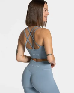 TEVEO Sports Bras*Statement Bh "Stahlblau"
