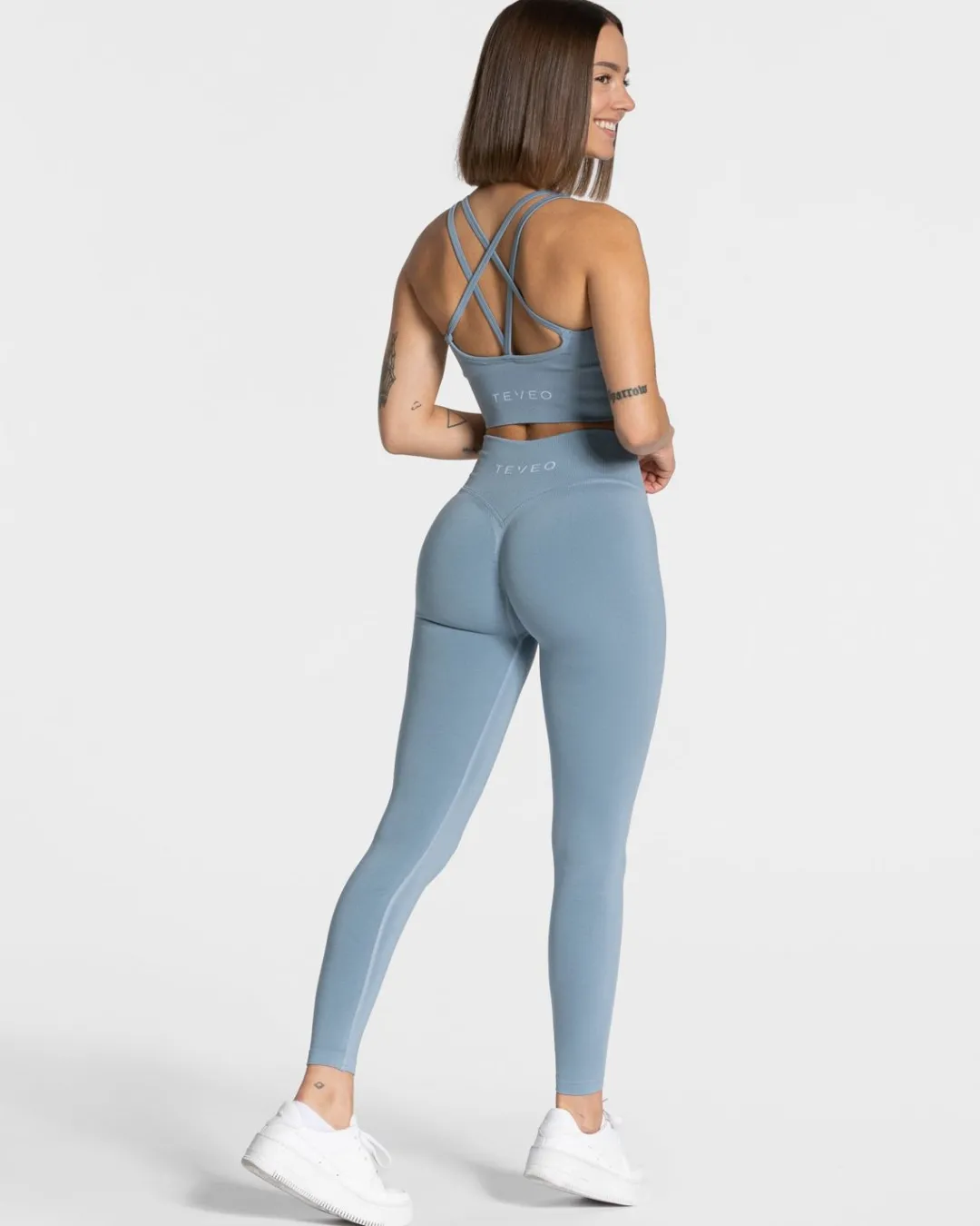 TEVEO Sports Bras*Statement Bh "Stahlblau"
