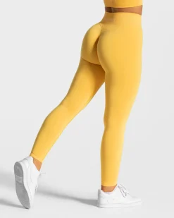 TEVEO Leggings & Pants*Statement Scrunch Leggings "Gelb"