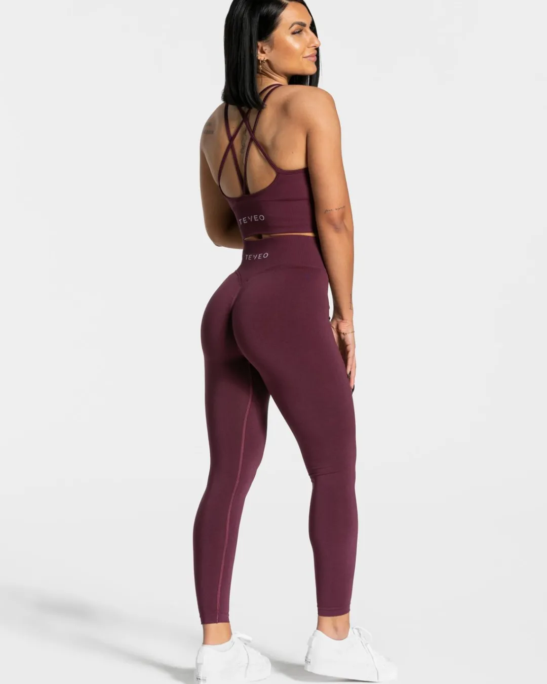 TEVEO Leggings & Pants*Statement Scrunch Leggings "Pflaume"