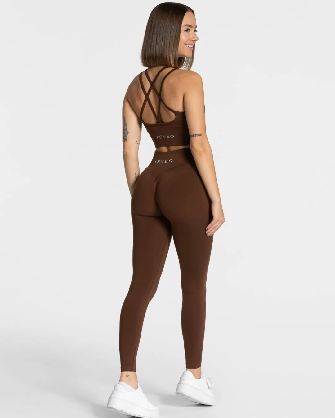 TEVEO Leggings & Pants*Statement Scrunch Leggings "Kaffee"