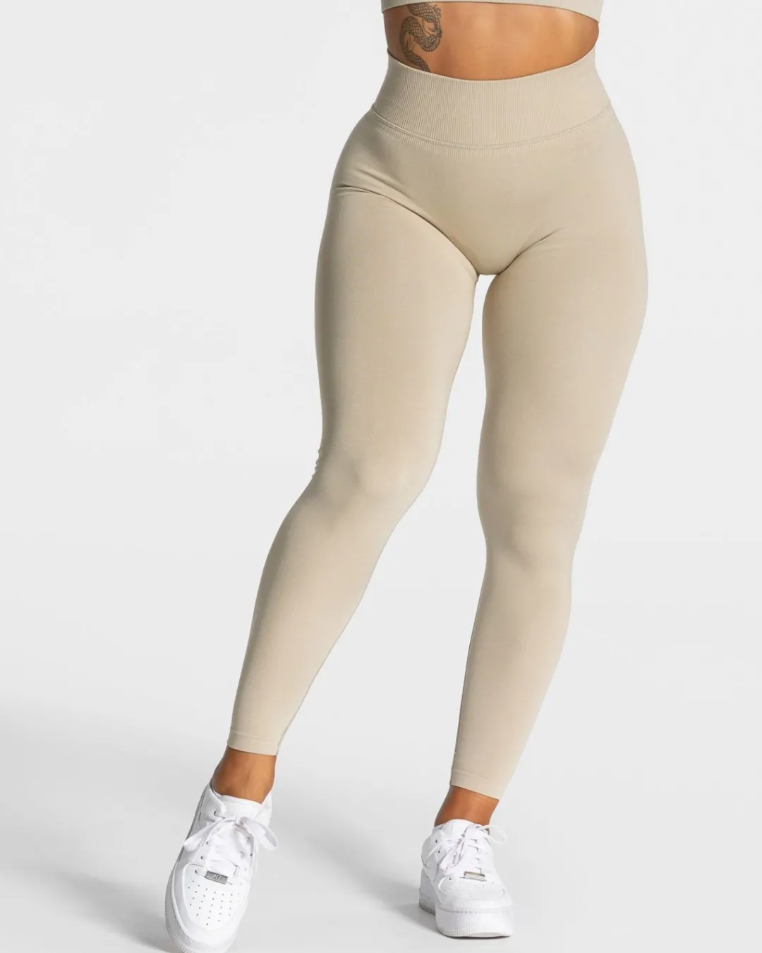TEVEO Leggings & Pants*Statement Scrunch Leggings "Sand"