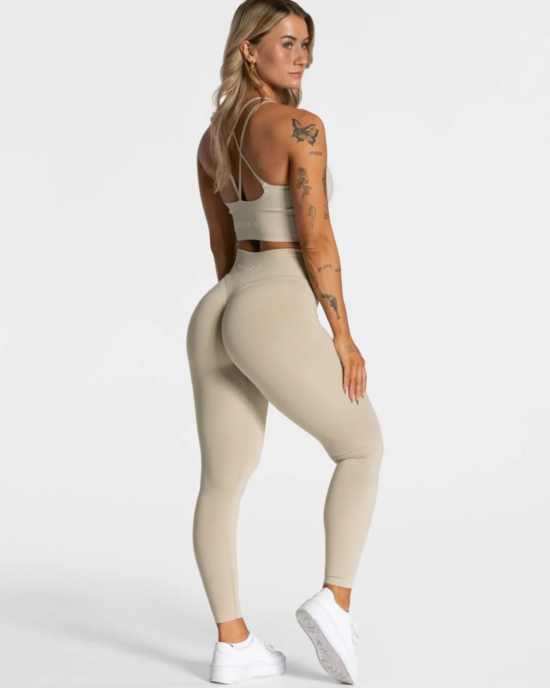 TEVEO Leggings & Pants*Statement Scrunch Leggings "Sand"