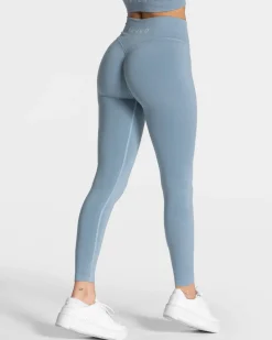 TEVEO Leggings & Pants*Statement Scrunch Leggings "Stahlblau"