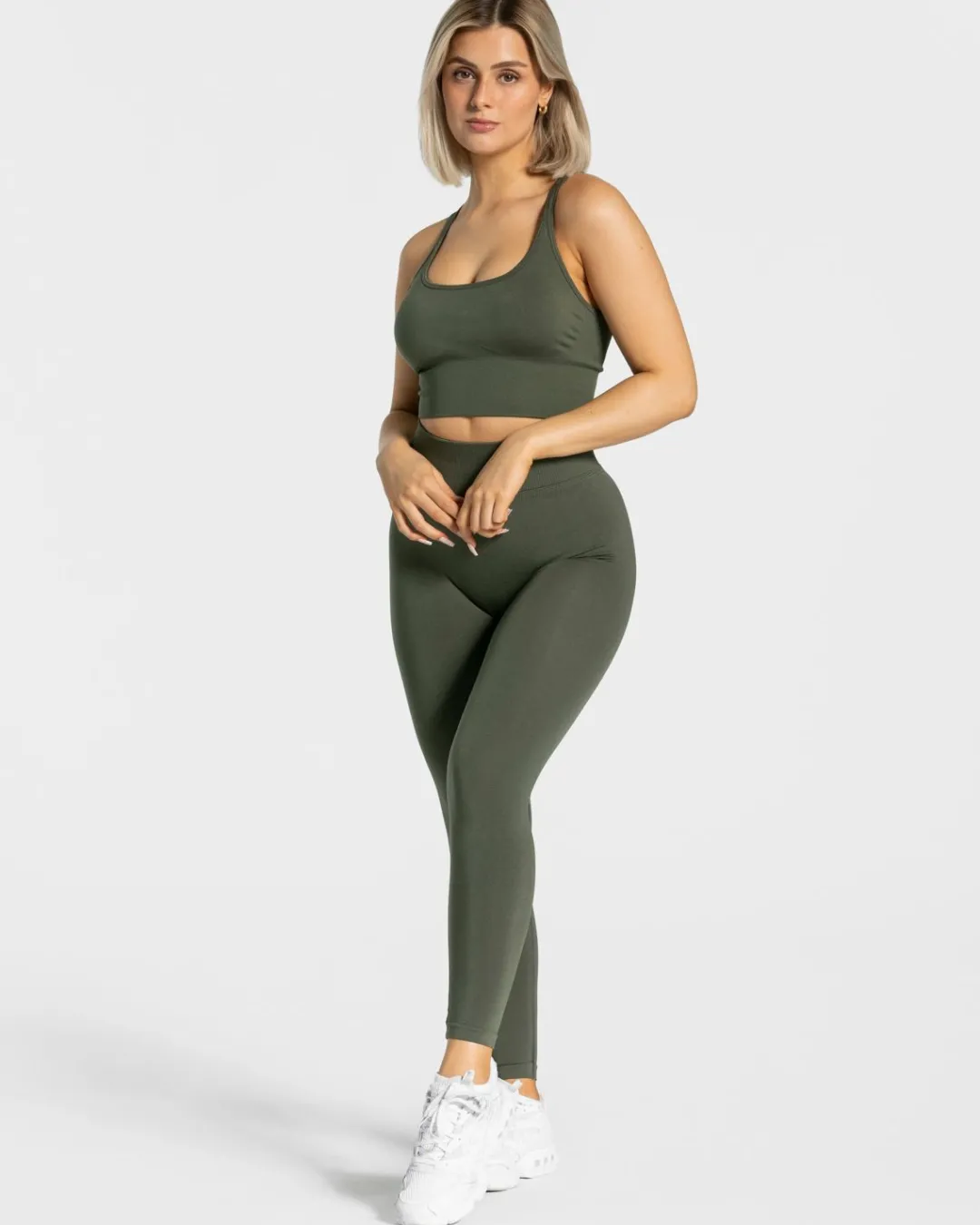 TEVEO Leggings & Pants*Statement Scrunch Leggings "Khaki"