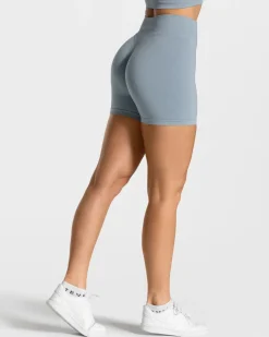 TEVEO Shorts*Statement Scrunch Short "Stahlblau"
