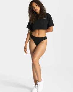 TEVEO Socks & Underwear* Seamless Tanga (2Er) "Schwarz"