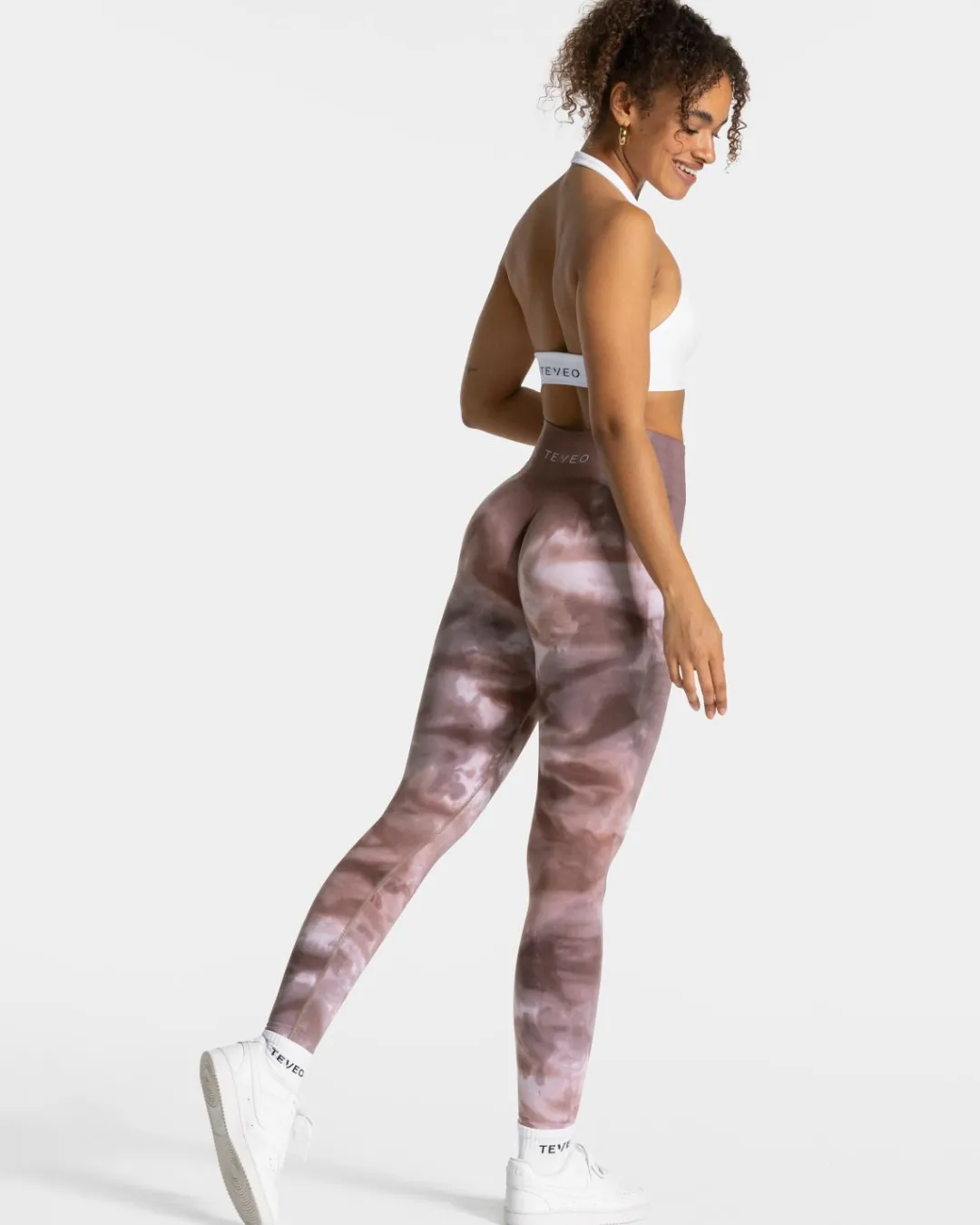 TEVEO Leggings & Pants*Tie Dye Scrunch Leggings "Earth"
