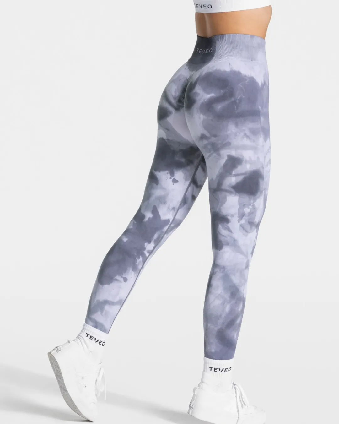 TEVEO Leggings & Pants*Tie Dye Scrunch Leggings "Stormy"