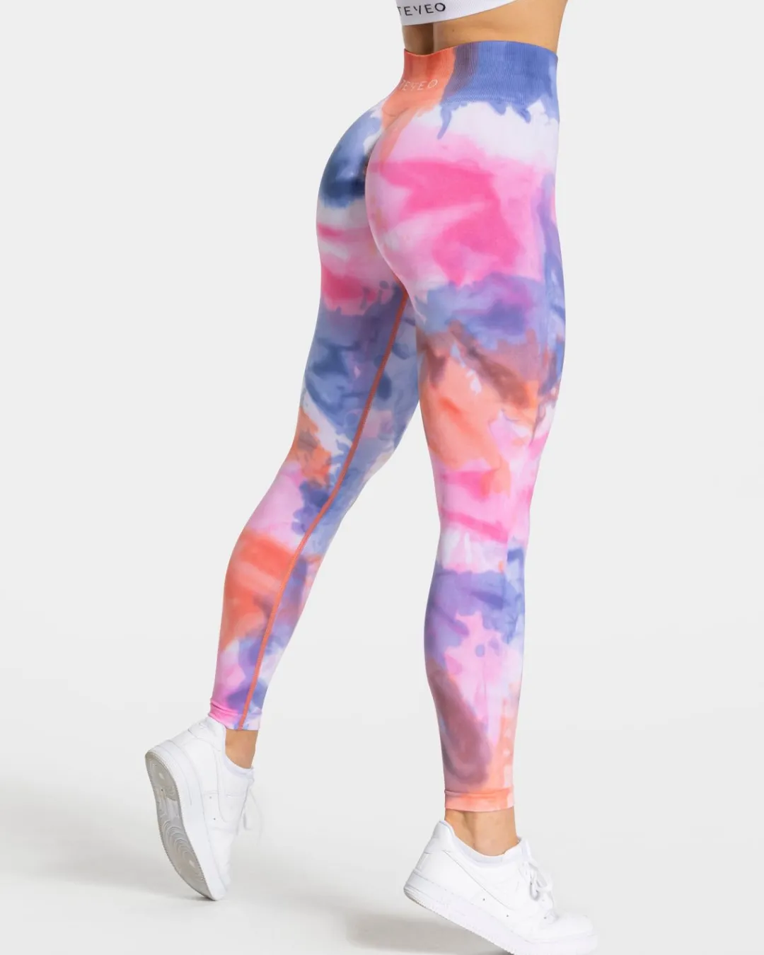 TEVEO Leggings & Pants*Tie Dye Scrunch Leggings "Hot"