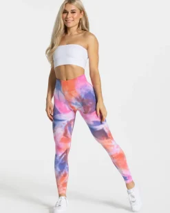 TEVEO Leggings & Pants*Tie Dye Scrunch Leggings