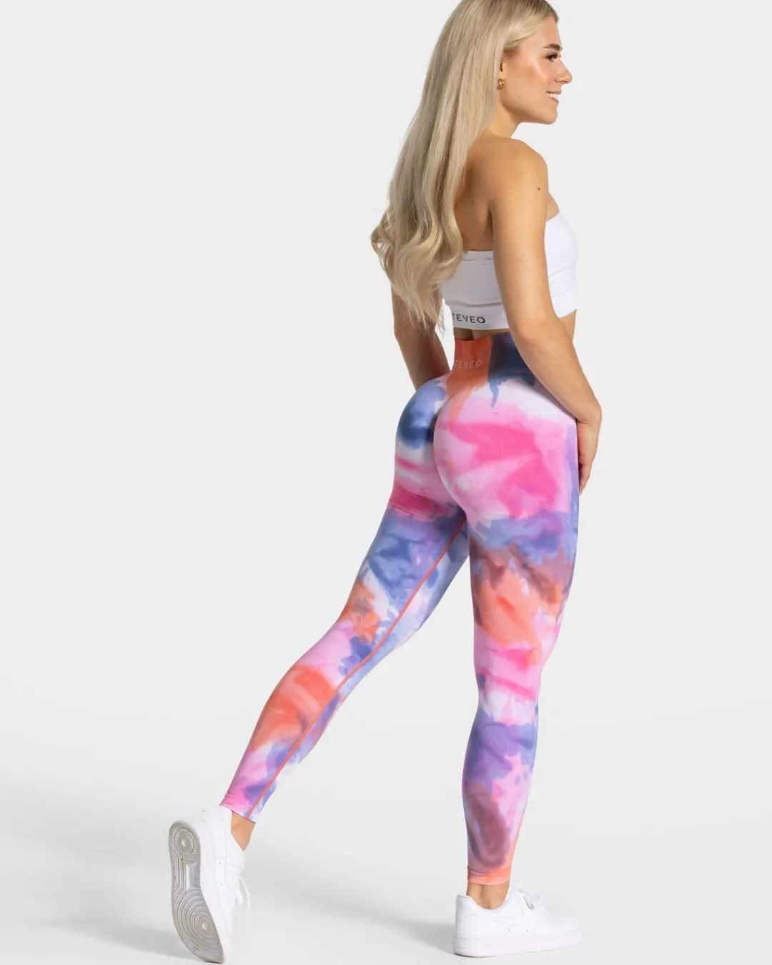 TEVEO Leggings & Pants*Tie Dye Scrunch Leggings "Hot"
