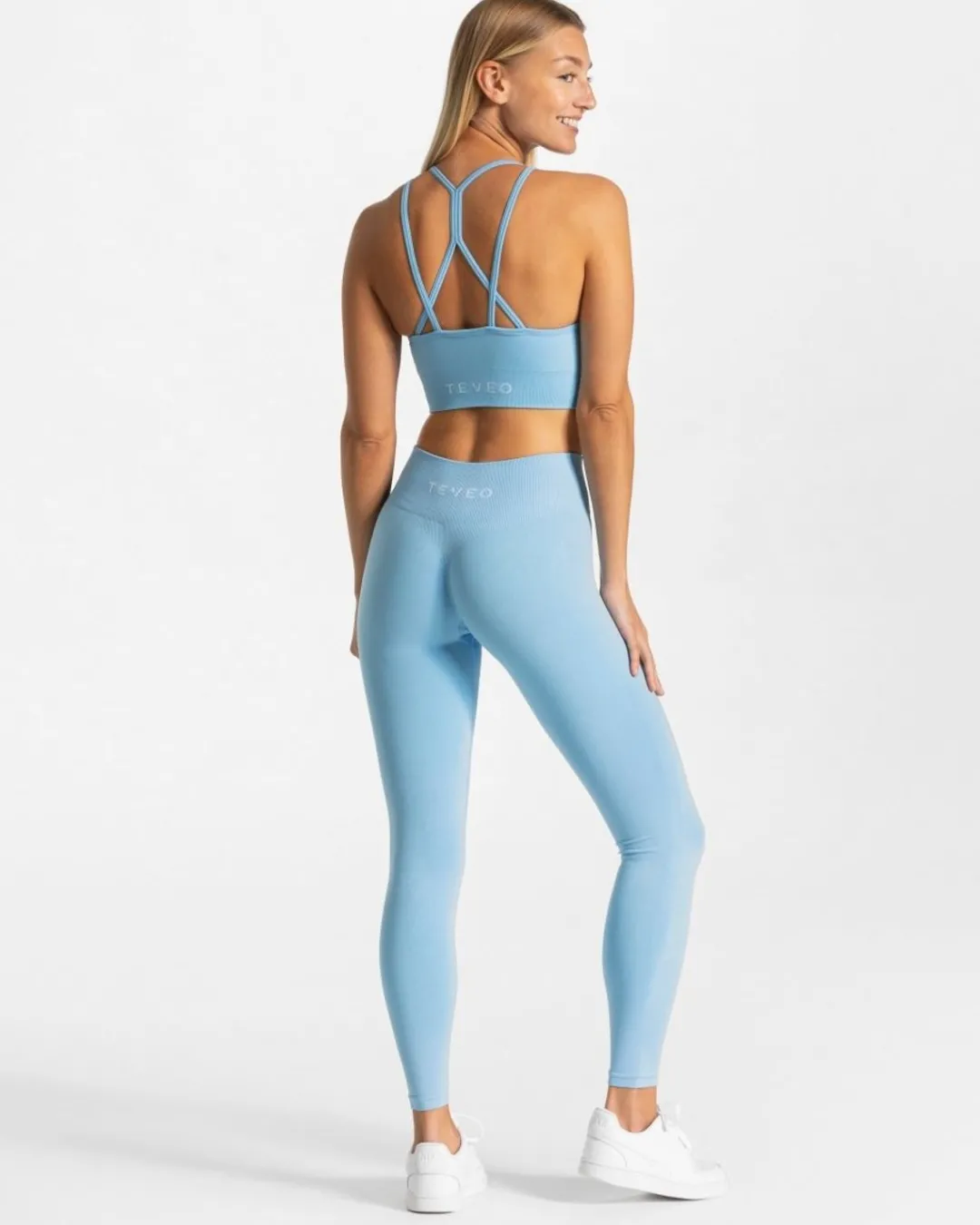 TEVEO Sports Bras*Timeless Scrunch Bh "Babyblau"