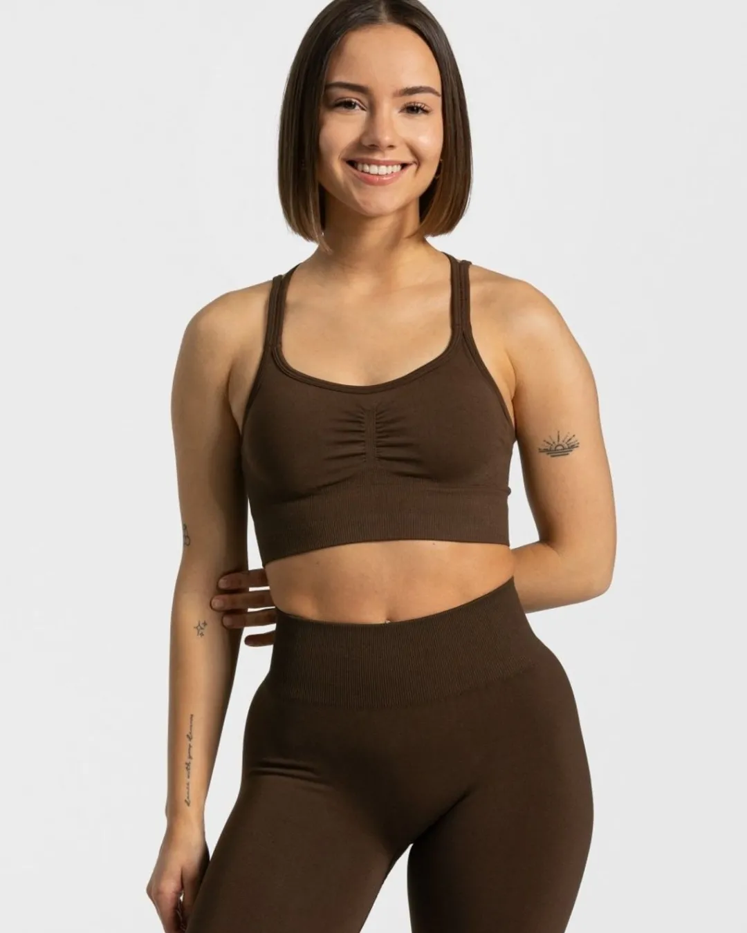 TEVEO Sports Bras*Timeless Scrunch Bh "Dunkelbraun"