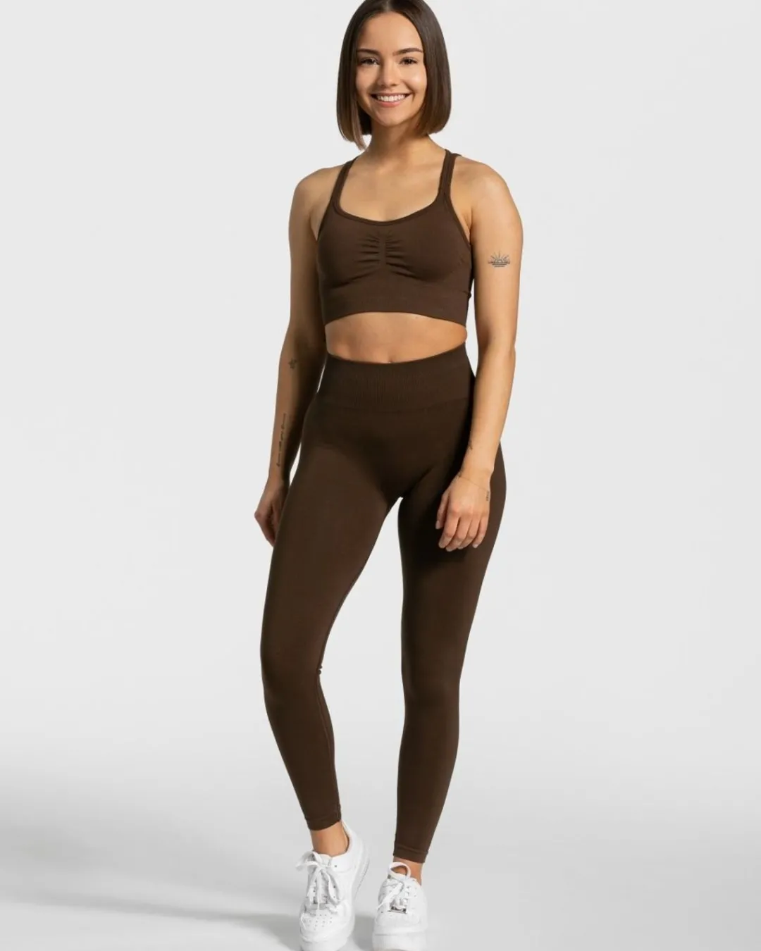 TEVEO Sports Bras*Timeless Scrunch Bh "Dunkelbraun"