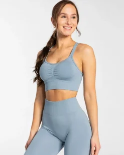 TEVEO Sports Bras*Timeless Scrunch Bh "Stahlblau"
