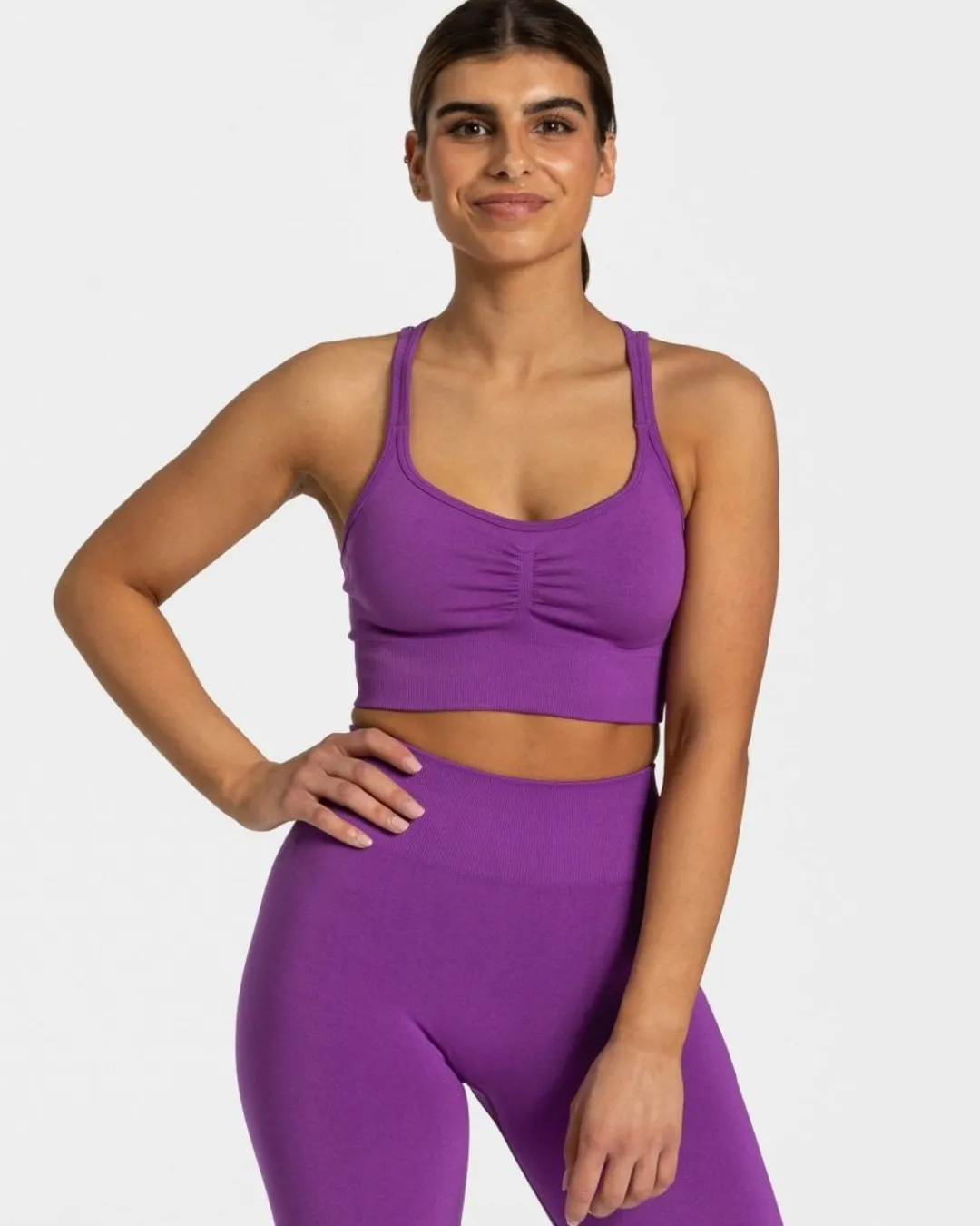 TEVEO Sports Bras*Timeless Scrunch Bh "Violett"