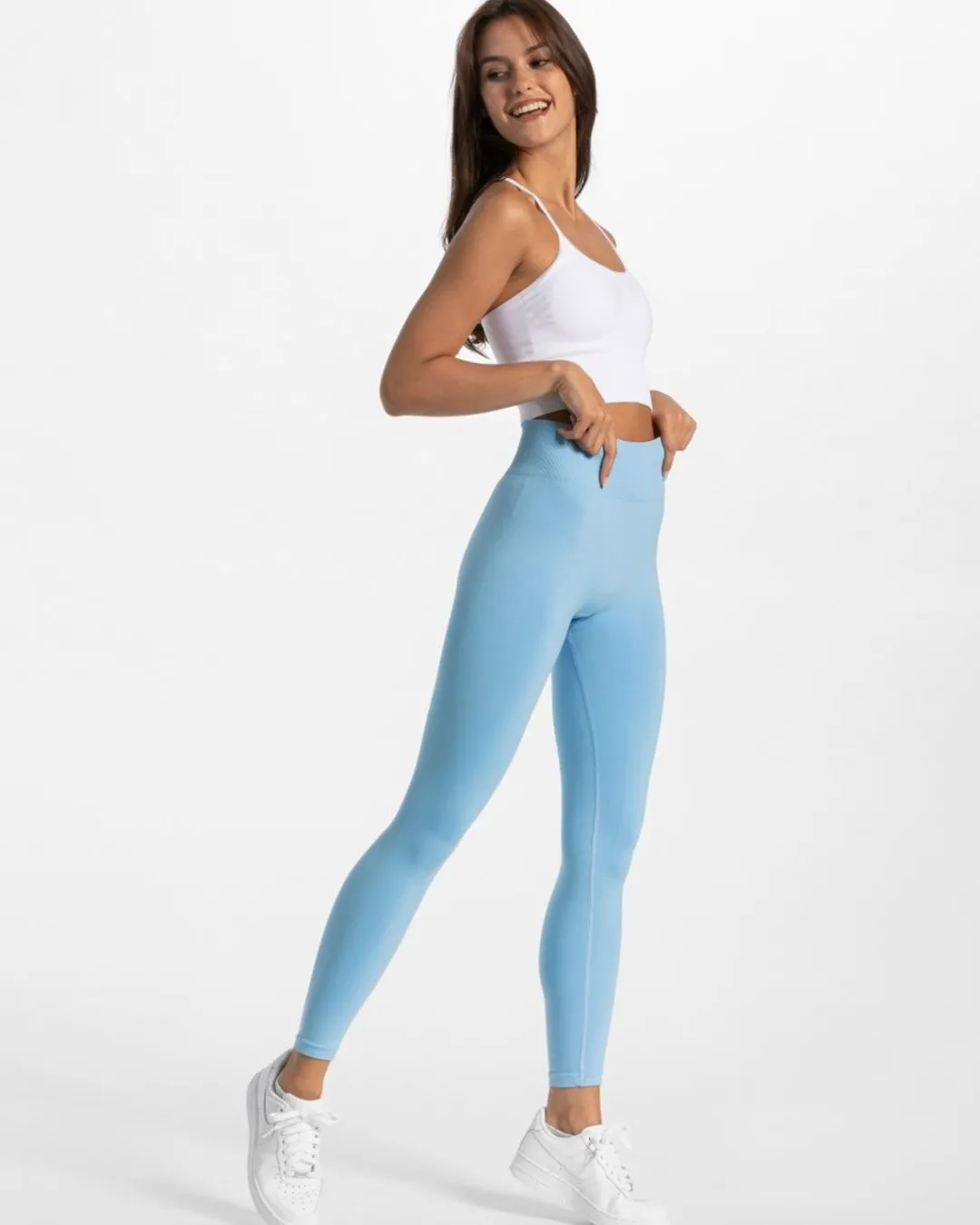 TEVEO Leggings & Pants*Timeless Scrunch Leggings "Babyblau"
