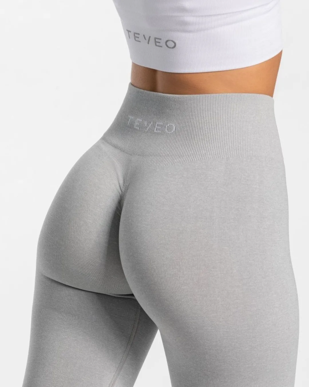 TEVEO Leggings & Pants*Timeless Scrunch Leggings "Hellgrau"